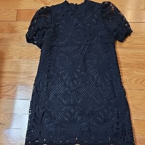 SHEIN Black Lace Mini Dress